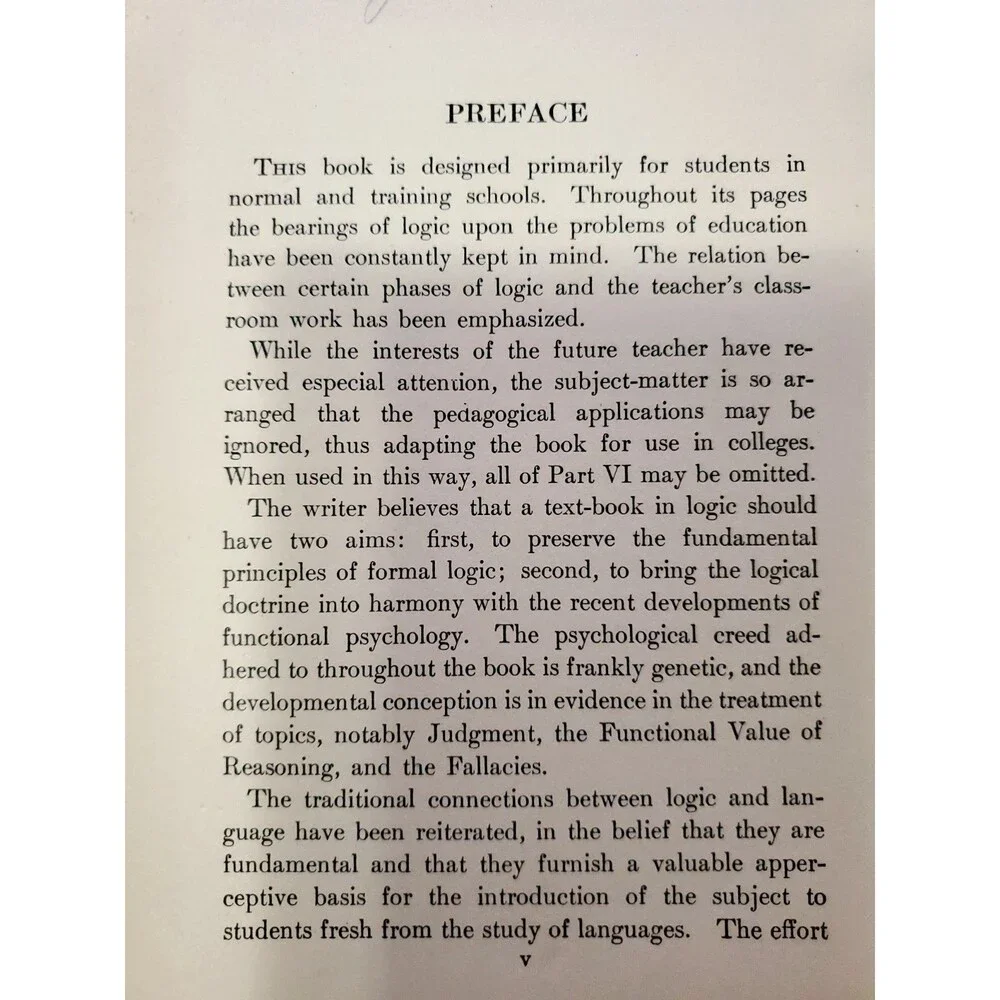 1909 Elementary Logic William J Taylor Charles Scribner's Sons Antique Book Fair